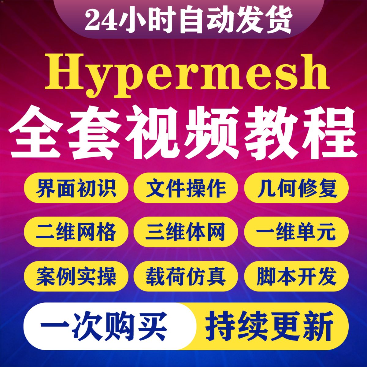 图片[1]-Hypermesh2019视频教程网格划分工程分析基础入门到精通视频教程-淘虚拟优选