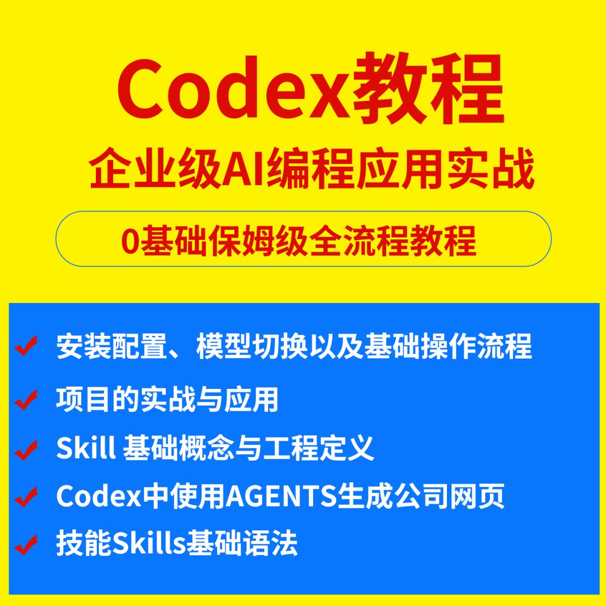 图片[1]-Codex企业级AI编程应用实战教程从原理到落地流程Skills搭建使用-淘虚拟优选