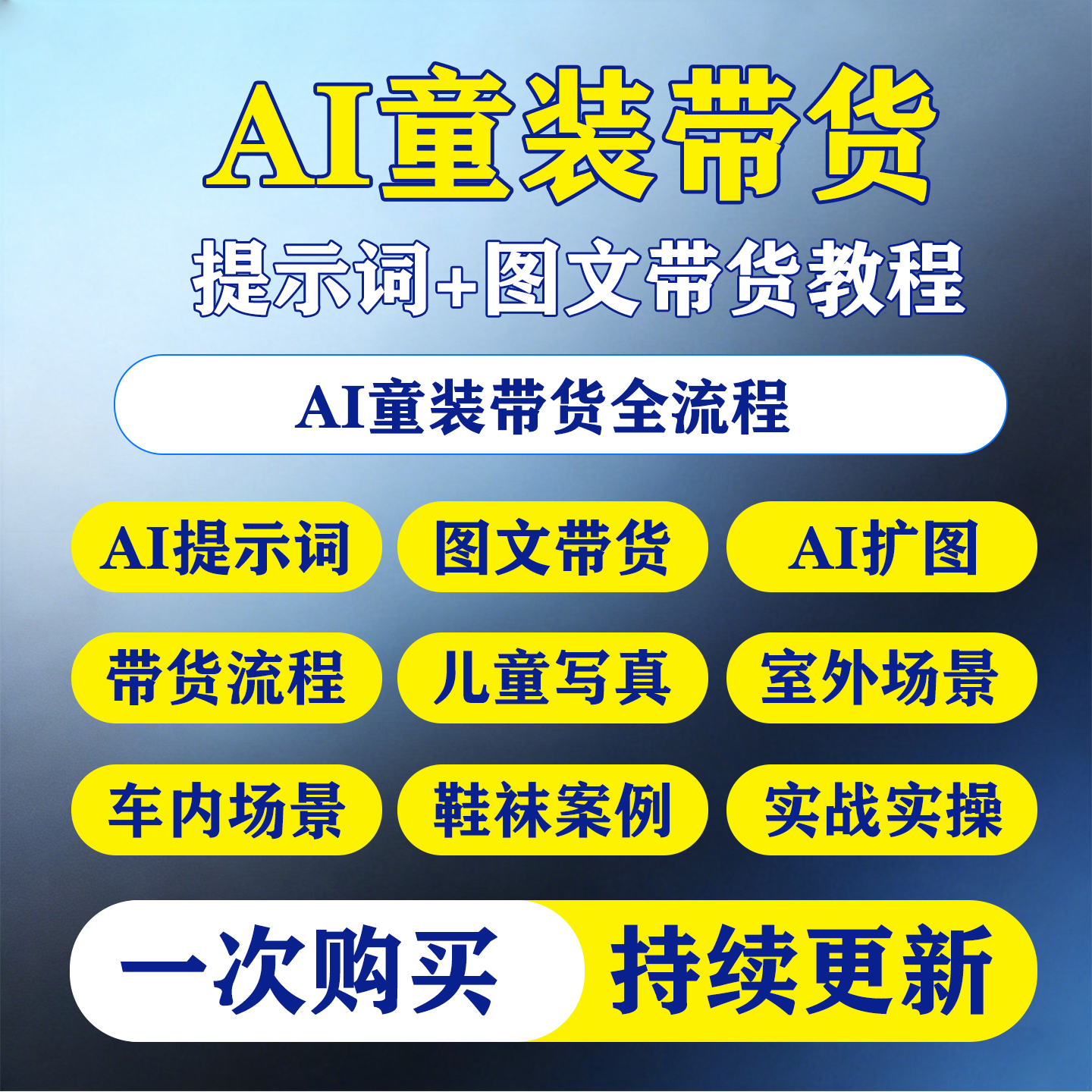 AI童装带货提示词图文视频制作教程电商模特图场景图生成制作指令-淘虚拟优选